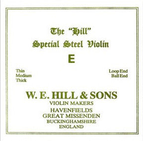 W.E. Hill & Sons - The "Hill" Special Steel Violin E - Music Creators Online