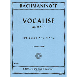 Rachmaninoff- Vocalise op.34  no.14, for cello and piano - Music Creators Online