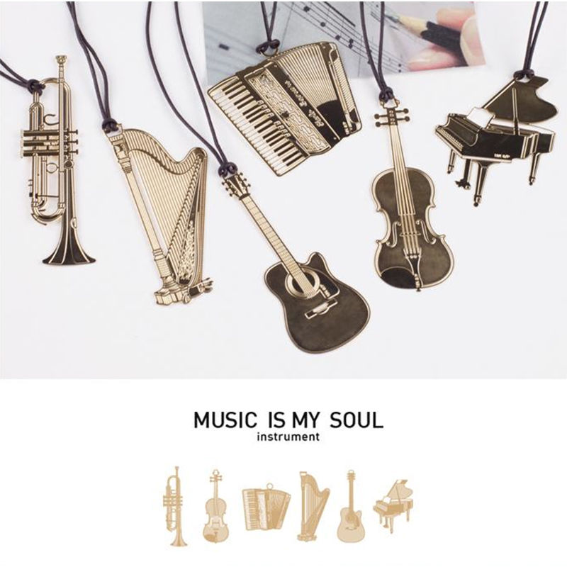 Bookmark- Accordion Gold Plated Metal Stainless - Music Creators Online